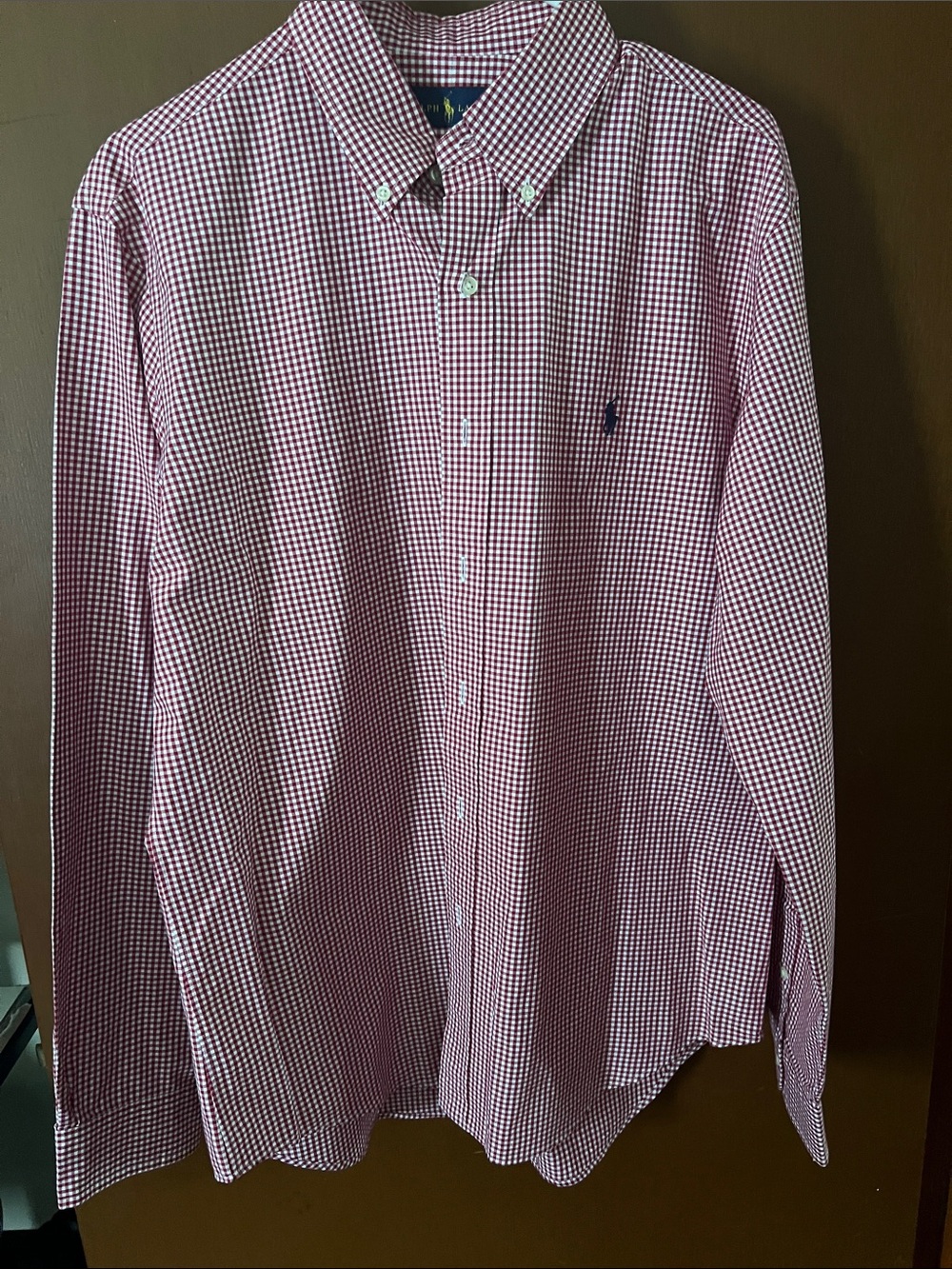 Ralph Lauren Red & White Gingham Button-Down Shirt